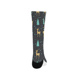 Deers star tree pattern Crew Socks