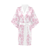 Sketch guava pattern Women's Short Kimono Robe