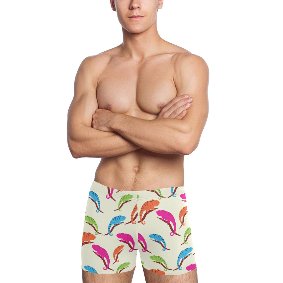 Colorful Chameleon lizard pattern Men's Swimming Trunks