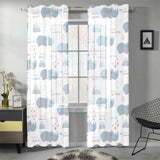 cute rhino heart pattern Gauze Curtain