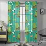 Cute frog dragonfly design pattern Gauze Curtain