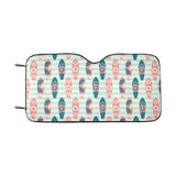 Surfboard Pattern Print Design 02 Car Sun Shade