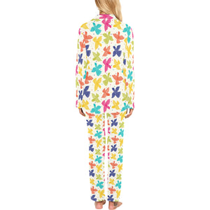 Pigeon Pattern Print Design 01 Women's Long Pajama Set