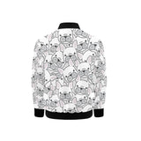 Cute french bulldog head pattern Kids' Boys' Girls' Bomber Jacket