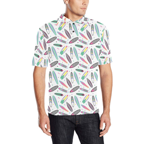 Surfboard Pattern Print Design 04 Men's All Over Print Polo Shirt