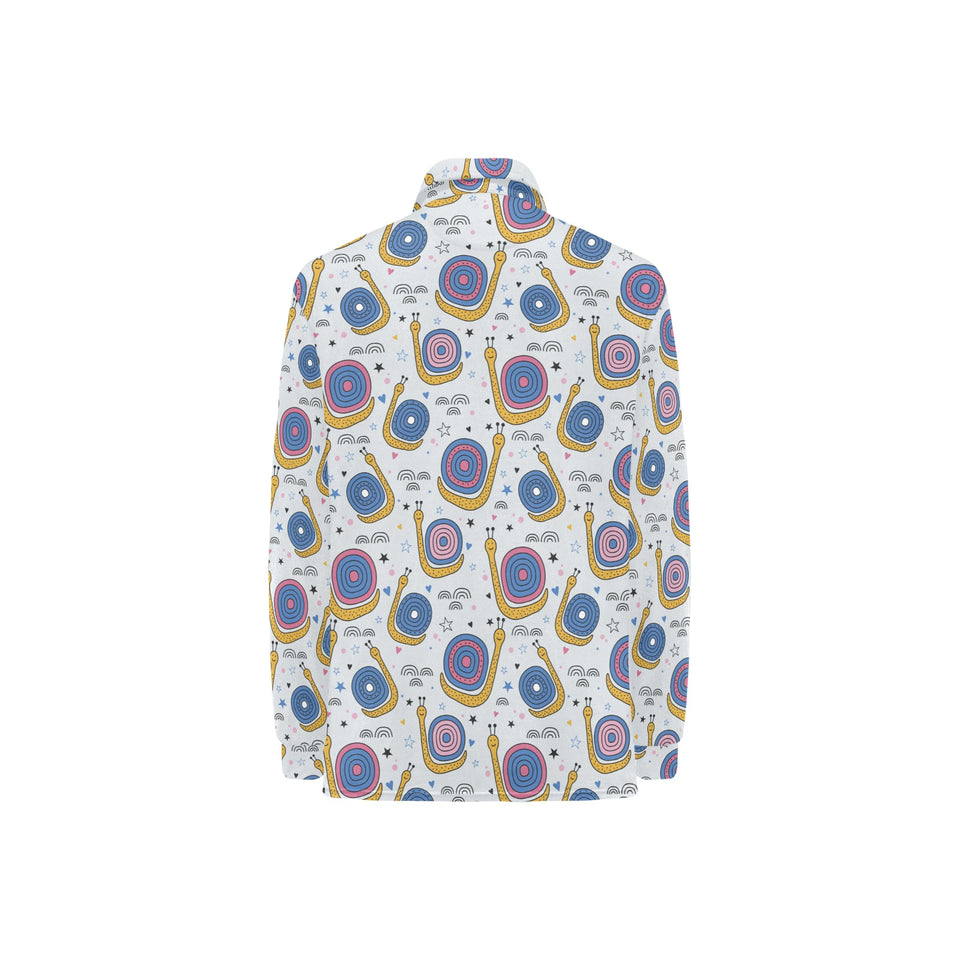 Snail Pattern Print Design 05 Women's Long Sleeve Polo Shirt