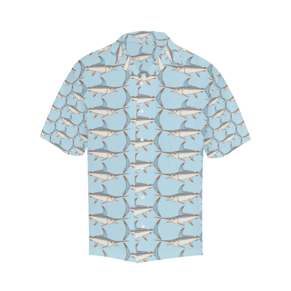 Swordfish Pattern Print Design 01 Men's All Over Print Hawaiian Shirt (Model T58)