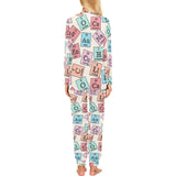 Chemistry Periodic Table Pattern Print Design 02 Women's All Over Print Pajama Set