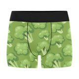 Broccoli pattern green background Men's All Over Print Boxer Briefs Men's Underwear