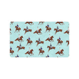 Horses running horses rider pattern Doormat