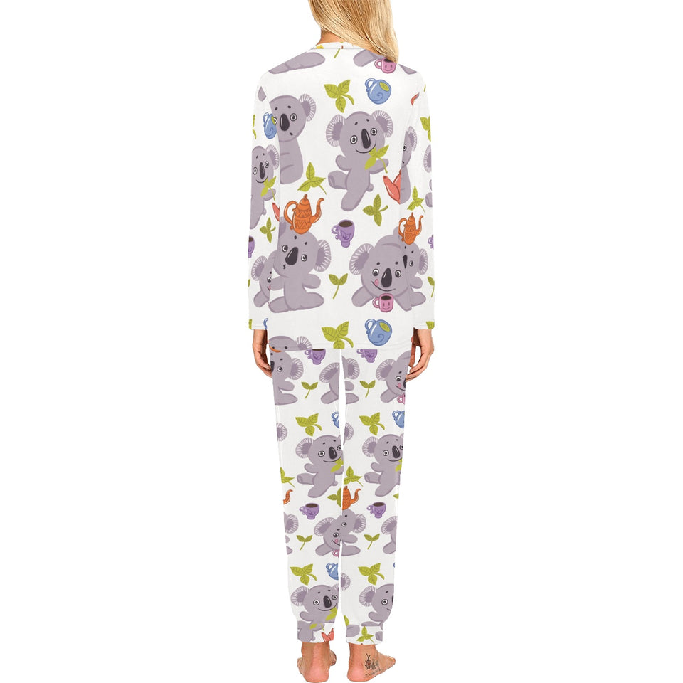 Cute koalas teapots tea Women's All Over Print Pajama Set