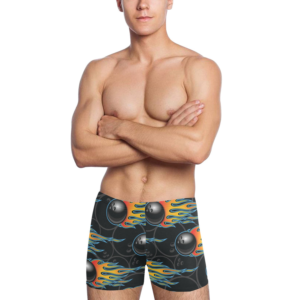 Bowling balls flame pattern Men's Swimming Trunks