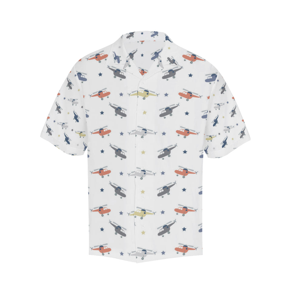 Cute helicopter star pattern Men's All Over Print Hawaiian Shirt