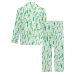 Green Peas Pattern Print Design 01 Men's Long Pajama Set