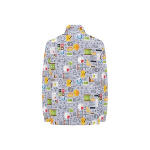Math Pattern Print Design 04 Women's Long Sleeve Polo Shirt