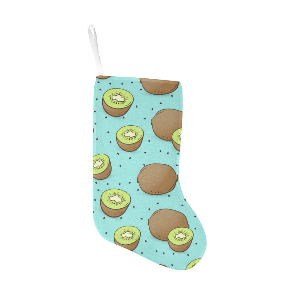 Kiwi blue background Christmas Stocking