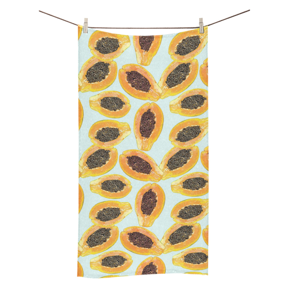 Watercolor papaya pattern Bath Towel