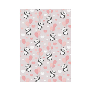 Cute panda ballon heart pattern House Flag Garden Flag