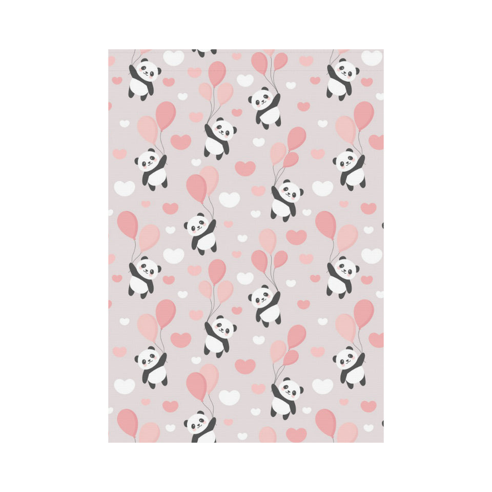 Cute panda ballon heart pattern House Flag Garden Flag