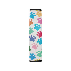 Dog Paws Pattern Print Design 01 Car Seat Belt Cover