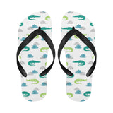 watercolor crocodile pattern Unisex Flip Flops