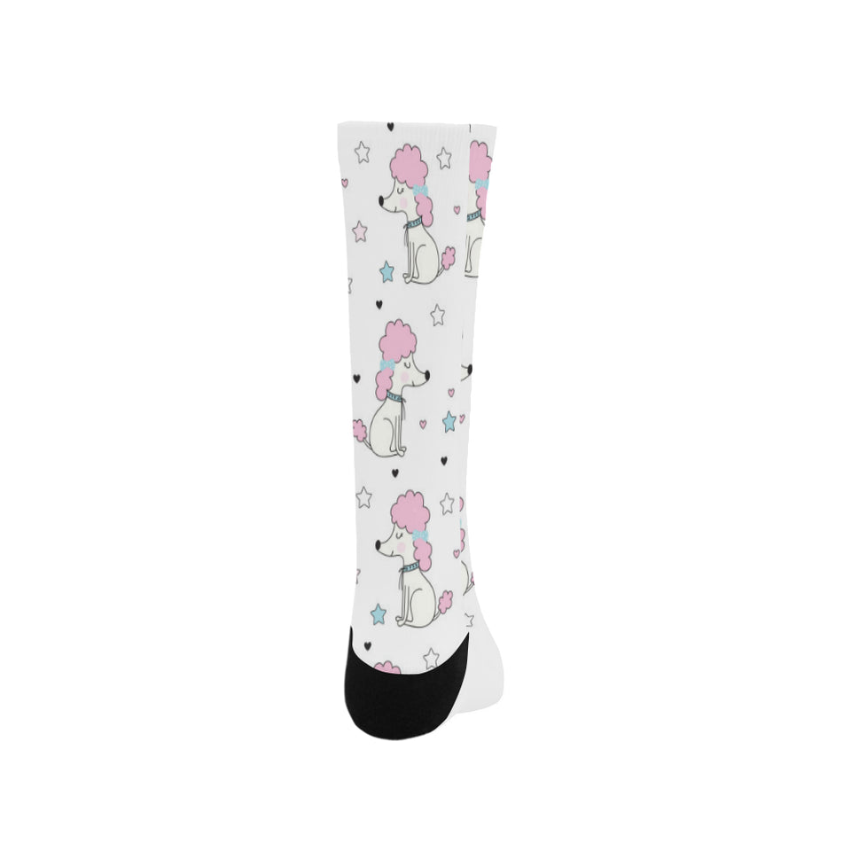 Cute poodle dog star pattern Crew Socks