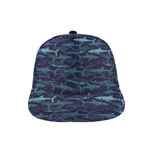 Shark pattern All Over Print Snapback Cap