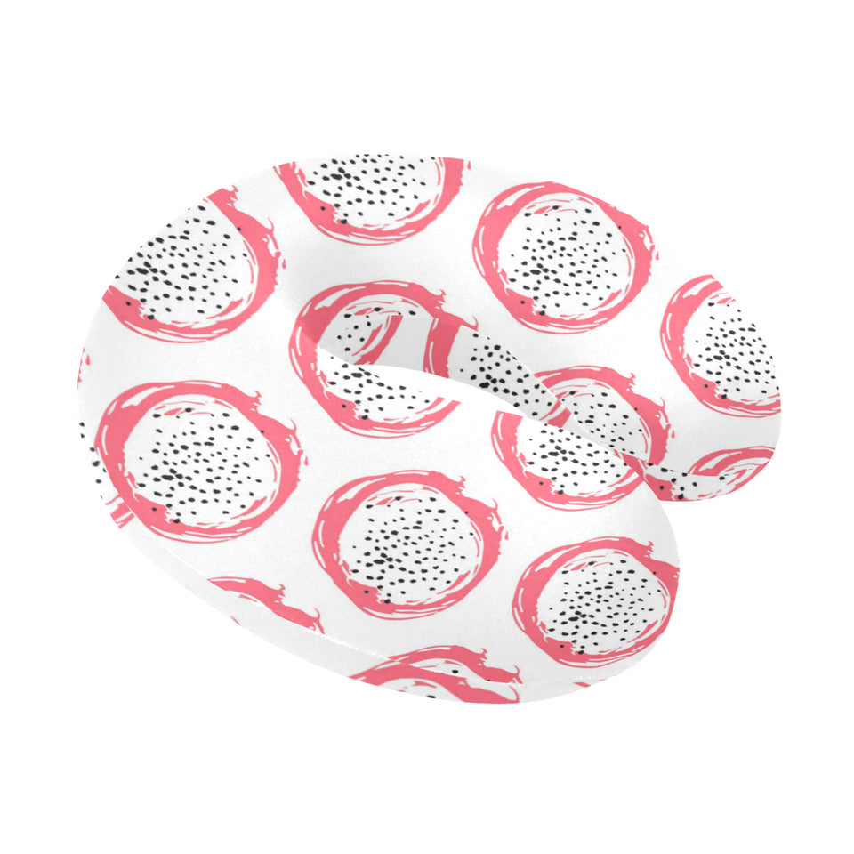 Hand drawn dragon fruit U-Shaped Travel Neck Pillow