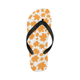 Orange Maple Leaf pattern Unisex Flip Flops
