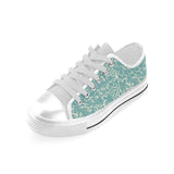 Classic Hand drawn Grape pattern Men's Low Top Canvas Shoes White