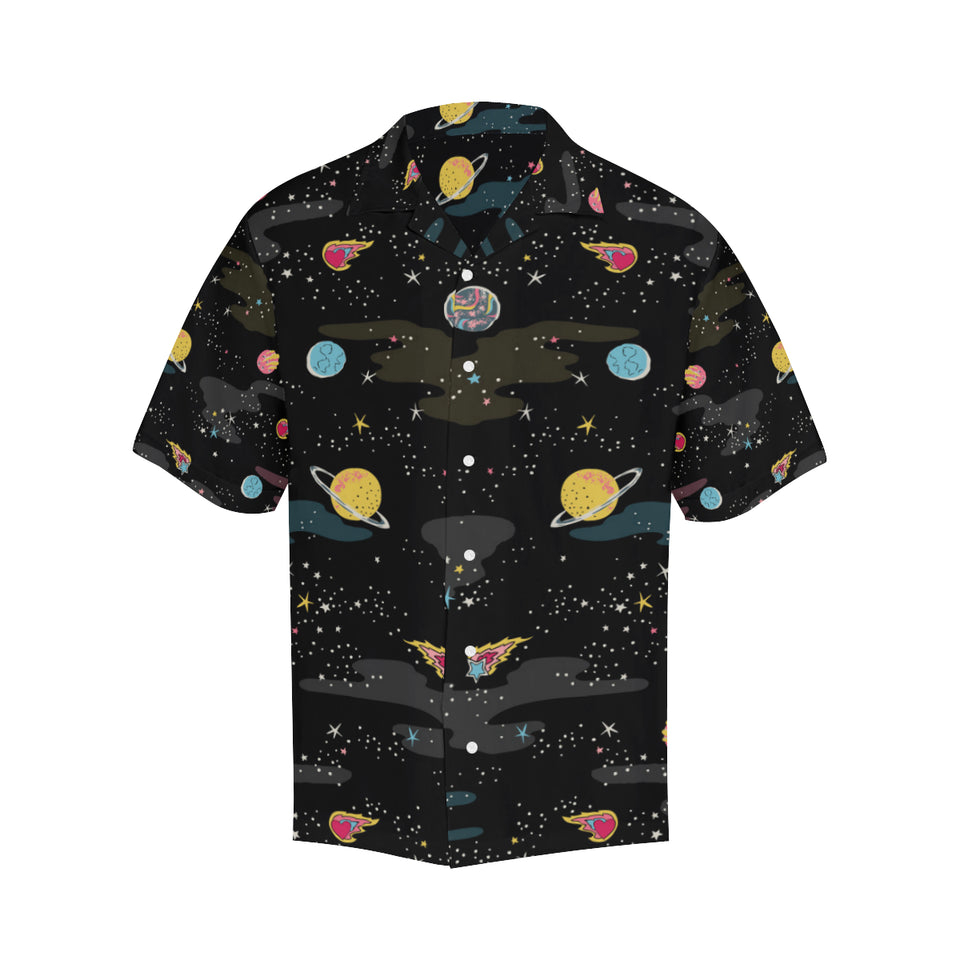 space pattern Men's All Over Print Hawaiian Shirt