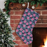 Hibiscus Pattern Print Design 05 Christmas Stocking