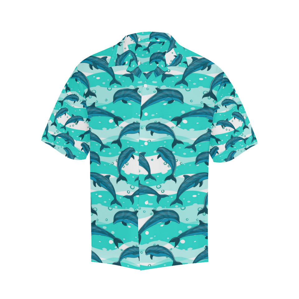 Dolphin sea pattern Men's All Over Print Hawaiian Shirt