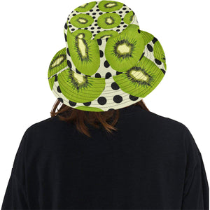 kiwi black dot background Unisex Bucket Hat