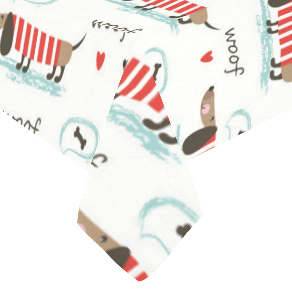 Cute dachshund bone pattern Tablecloth