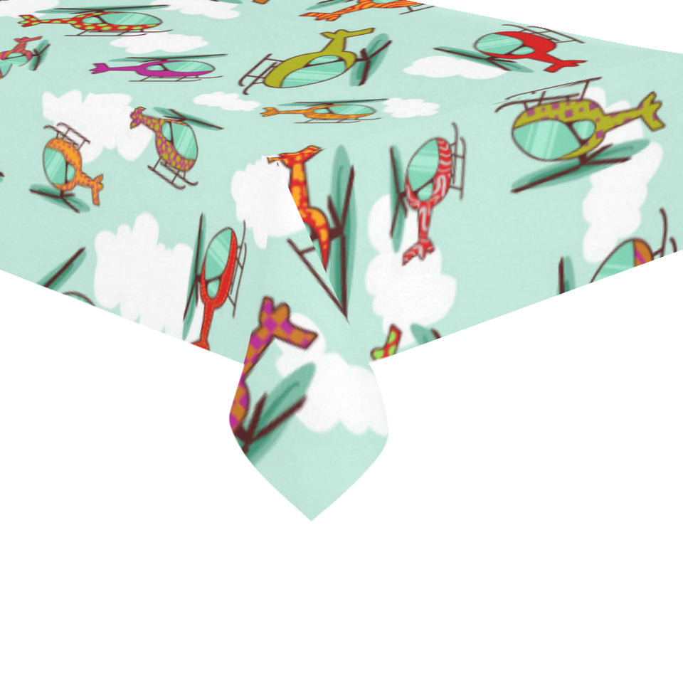 Helicopter design pattern Tablecloth