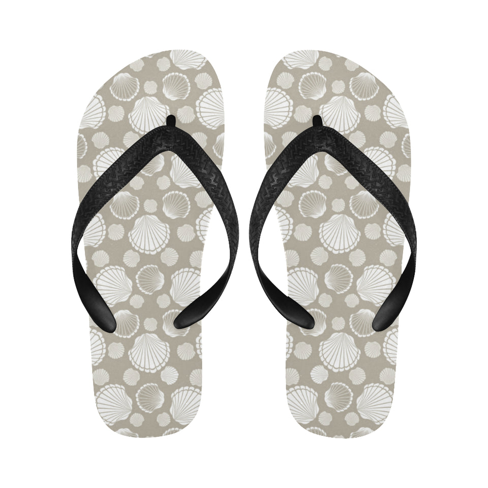 Scallop shell pattern Unisex Flip Flops