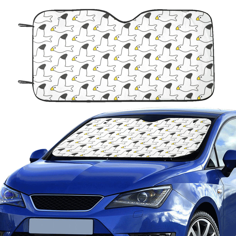Seagull Pattern Print Design 05 Car Sun Shade