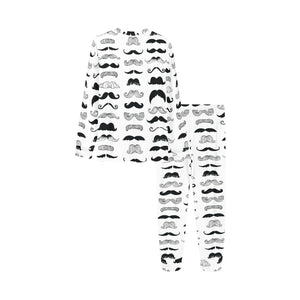Mustache Beard Pattern Print Design 04 Kids' Boys' Girls' All Over Print Pajama Set