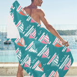 Cute sailboat pattern Beach Towel