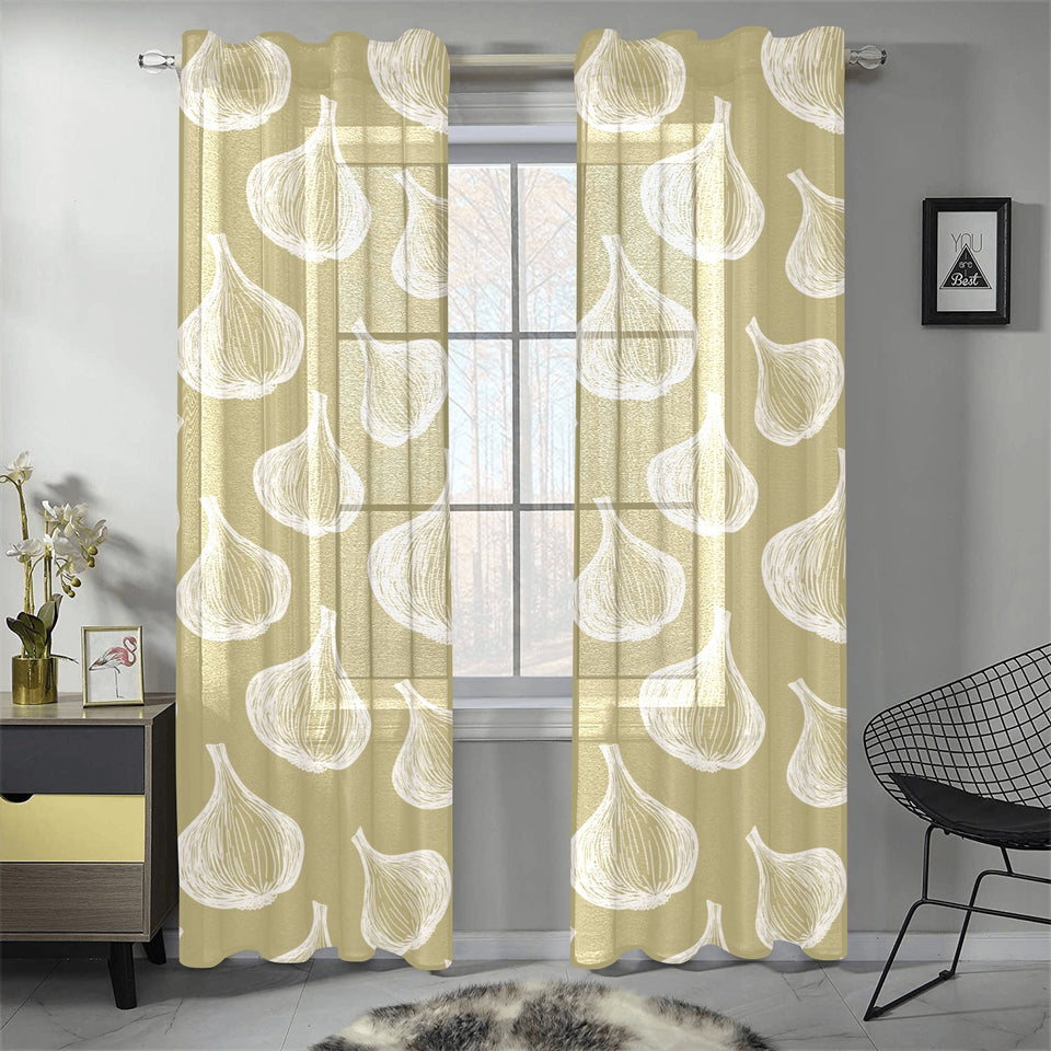 Garlic design pattern Gauze Curtain