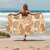 Various cookie pattern Beach Towel