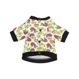 Paassion fruit pattern All Over Print Pet Dog Round Neck Fuzzy Shirt