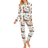 sea lion Seals jellyfish pattern Women's All Over Print Pajama Set