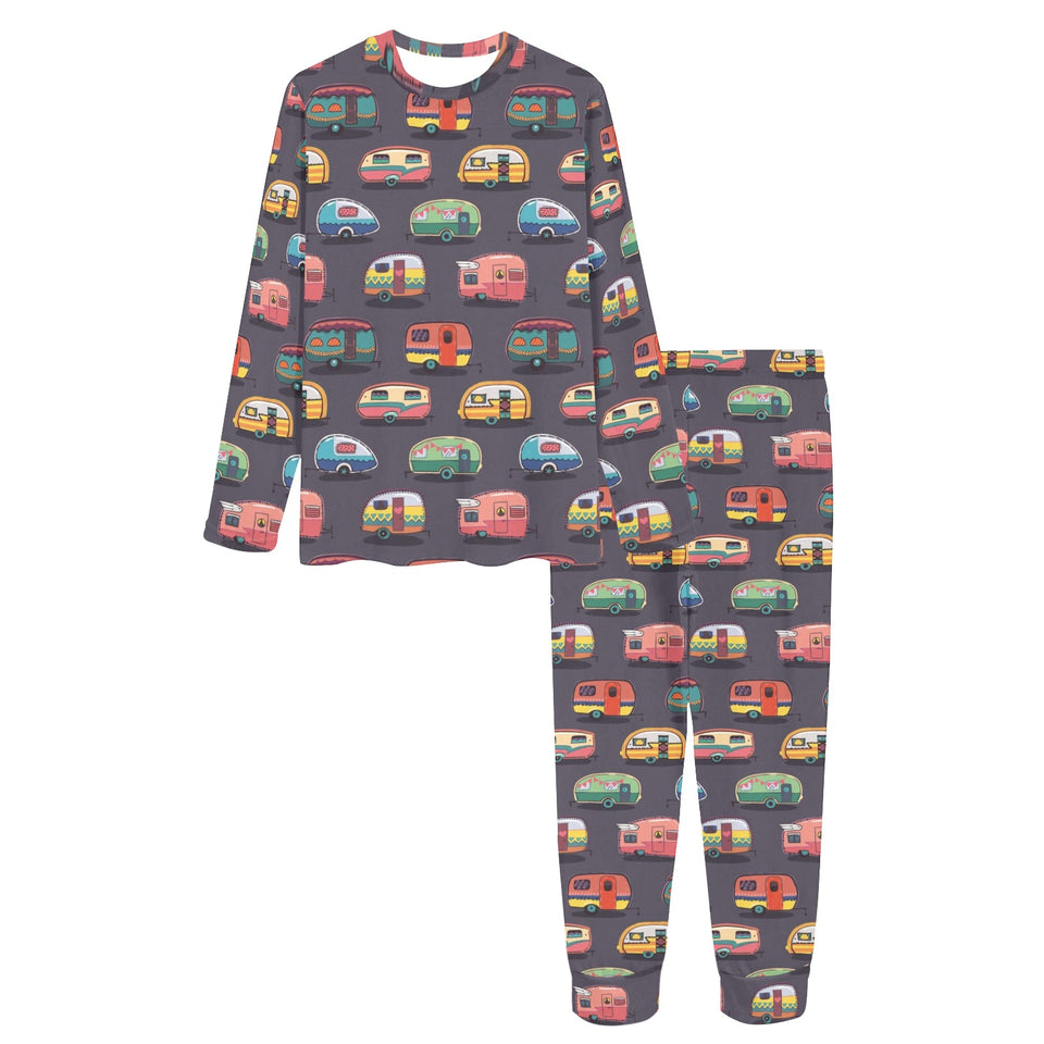 Camper Van Pattern Print Design 02 Women's All Over Print Pajama Set