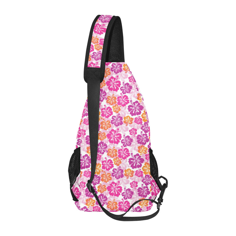 Hibiscus Pattern Print Design 01 All Over Print Chest Bag