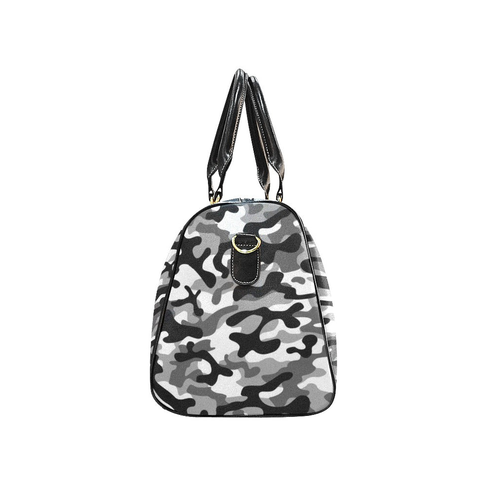 Black white camouflage pattern Travel Bag