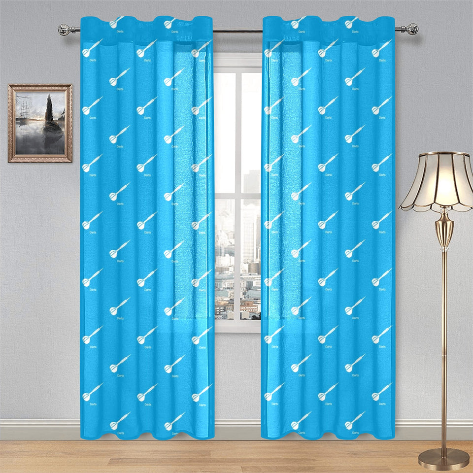 Darts Pattern Print Design 05 Gauze Curtain