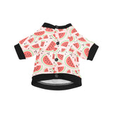 Watermelon pattern All Over Print Pet Dog Round Neck Fuzzy Shirt