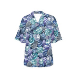 Shell design pattern Women's All Over Print Hawaiian Shirt